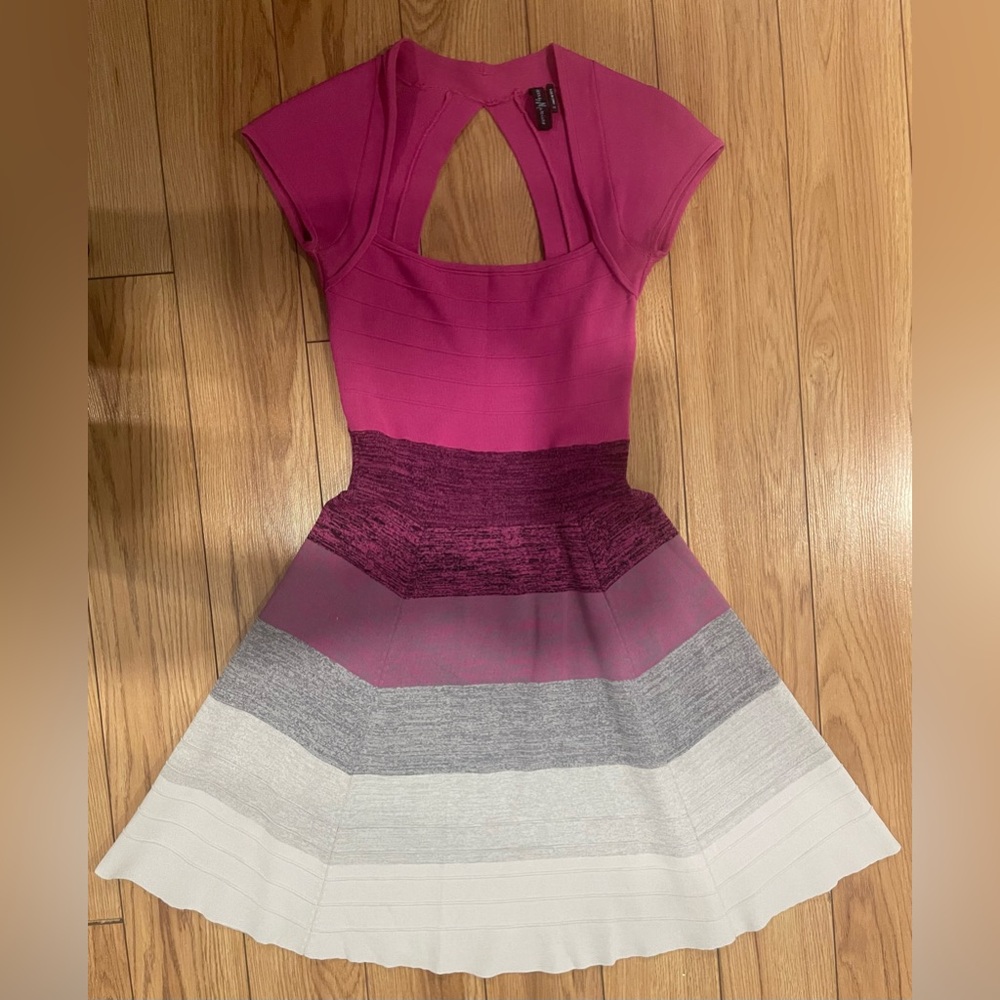 Guess by Marciano Pink and Gray Women's Dress bandages XS colorfull